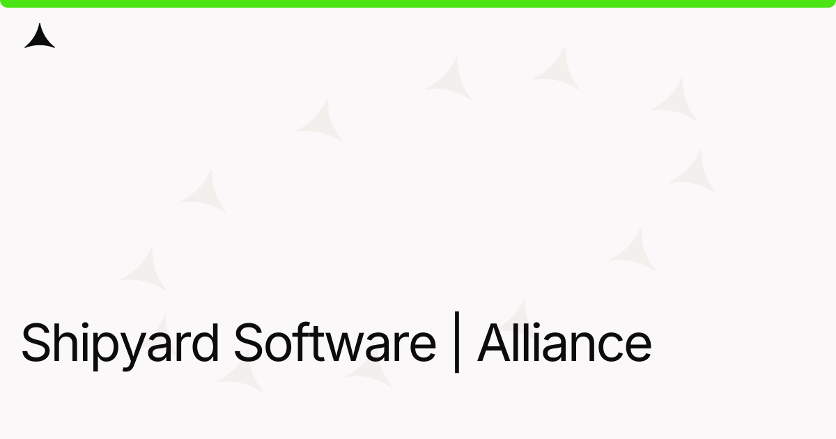 Shipyard Software | Alliance
